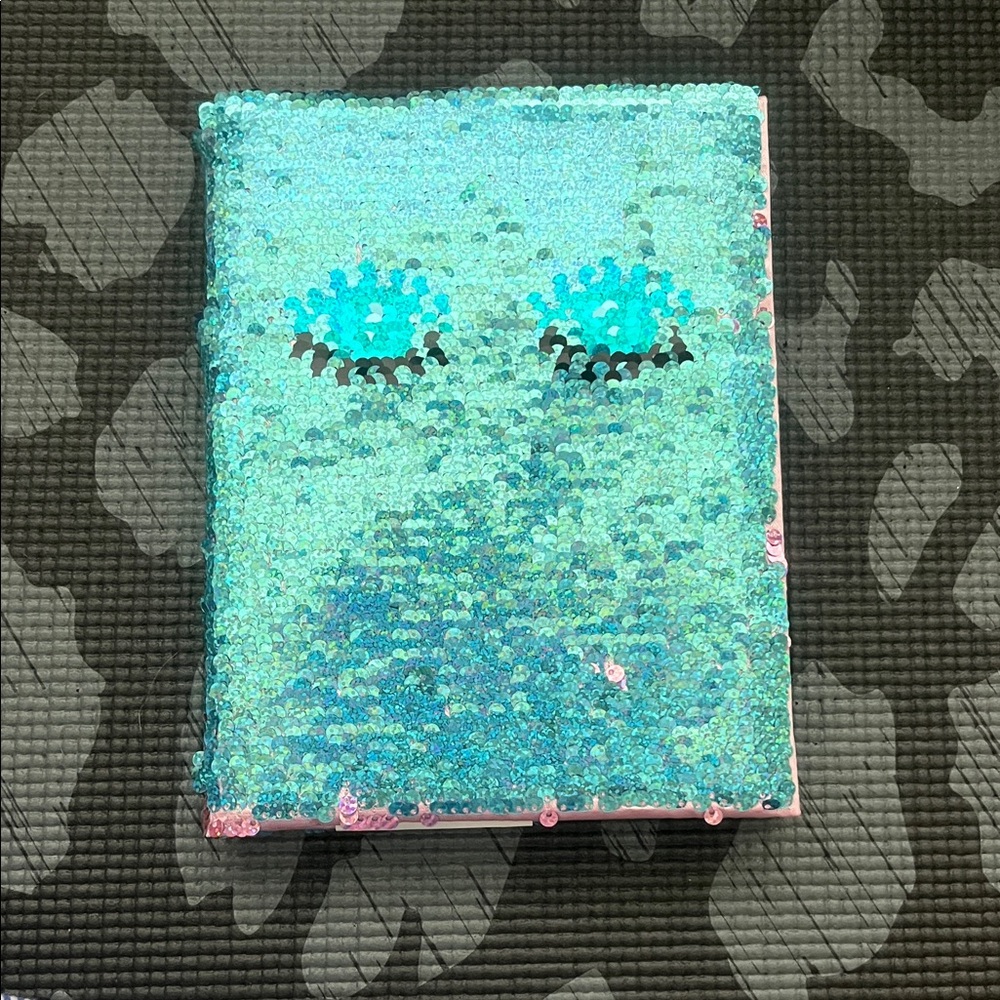 Blue and Pink Reversible Sequin Journal/Notebook